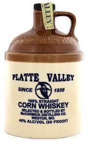 Platte Valley Corn Whiskey aus den USA in der Keramikflasche 40% 0,7l
